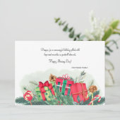 お祭り気分のボクシングデー ホリデーカード (スタンド正面)