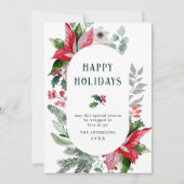 お祭り気分のポインセチアのクリスマスミスルトゥーの写真 シーズンカード (正面)