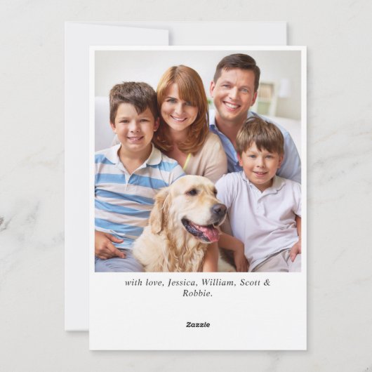 お祭り気分のポインセチアのクリスマスミスルトゥーの写真 シーズンカード (裏面)