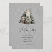 お祭り気分の冬のキャンドルクリスマス招待状 招待状 (正面/裏面)