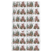 お祭り気分の冬のクリスマス スモールペーパーバッグ (正面)