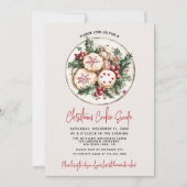 お祭り気分の赤いクリスマス・クッキー交換会　バakingパーティー 招待状 (正面)