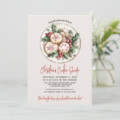 お祭り気分の赤いクリスマス・クッキー交換会　バakingパーティー 招待状 (スタンド正面)