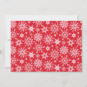 お祭り気分の赤いポインセチアのクリスマスイブパーティー 招待状 (裏面)