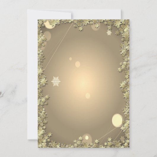 お祭り気分の金色の星の会社のクリスマス・パーティ 招待状