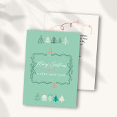 お祭り気分を添えたモダンなクリスマスカード シーズンカード