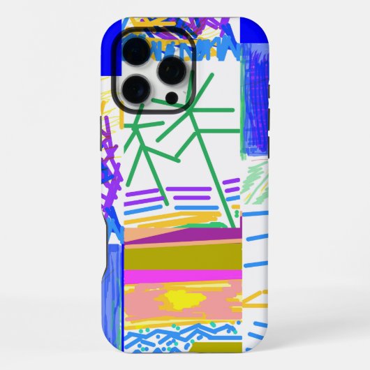 お祭り気分を満喫する休暇の抽象画  iPhoneケース (裏面)