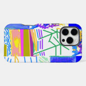 お祭り気分を満喫する休暇の抽象画  iPhoneケース (裏面横)