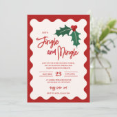 お祭り気分を満喫!ジンジャル&ミンジャル ホリデーパーティー招待状 シーズンカード (スタンド正面)