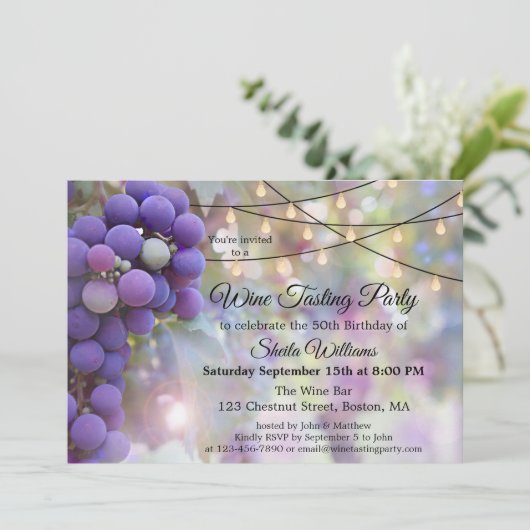 お祭り気分を満喫！ワインツアーパーティーのご案内 招待状 (スタンド正面)