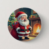 お祭り気分を盛り上げるクリスマスのインテリアアクセント - クリスマスの飾り 缶バッジ (正面)