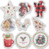 お祭り気分を盛り上げるクリスマスステッカー シール (正面)