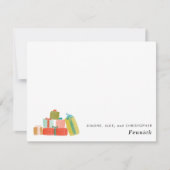 お祭り気分を盛り上げるモダンな水彩タッチのクリスマスギフト 休日のお祝い ノートカード (正面)