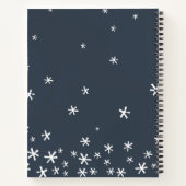 お祭り気分を盛り上げるユーモアたっぷりでかわいい雪だるまのカスタマイズ可能な子供向け ノートブック (裏面)