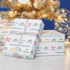 お祭り気分を盛り上げる多言語クリスマス包装紙 ラッピングペーパー