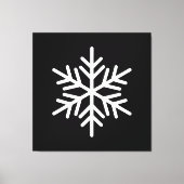 お祭り気分を盛り上げる白いアルプスの雪の結晶デザイン キャンバスプリント (正面)