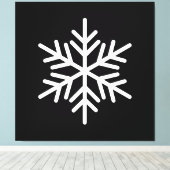 お祭り気分を盛り上げる白いアルプスの雪の結晶デザイン キャンバスプリント (インサイチュ (ウッドフロア))