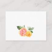 お祭り気分を盛り上げる華やかな花をイメージした爽やかな柑橘系ブライダルレシピのリクエストです。 エンクロージャーカード (裏面)