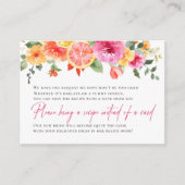 お祭り気分を盛り上げる華やかな花をイメージした爽やかな柑橘系ブライダルレシピのリクエストです。 エンクロージャーカード (正面)