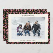 お祭り気分を盛り上げる ブラックボーダー クリスマス フォト (正面/裏面)