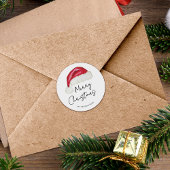 お祭り気分を盛り上げる ミニマルなサンタ帽がキュートなクリスマス ラウンドシール