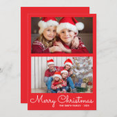 お祭り気分を盛り上げる！真っ赤な2枚の写真コラージュ シーズンカード (正面/裏面)