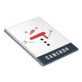 お祭り気分を高めるかわいい雪だるま 子供向け ノートブック (右側)