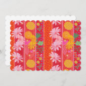 お祭り気分を高める赤い無地の招待状カード 招待状 (正面/裏面)