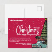 お祭り気分を高める ヴィンテージスタイルの カーケア メッセージカード シーズンポストカード (正面/裏面)