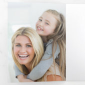 お祭り気分満載のクリスマスツリーとオーナメント4枚写真 三つ折りカード (内部最初)