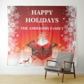 お祭り気分満載のクリスマスプレゼントサプライズ雪の結晶 タペストリー (インサイチュ(横))