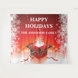 お祭り気分満載のクリスマスプレゼントサプライズ雪の結晶 タペストリー