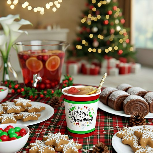 お祭り気分満載のクリスマス紙コップ 紙コップ