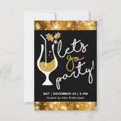 お祭り気分満載のゴールド花火クリスマスパーティーI 招待状 (正面)