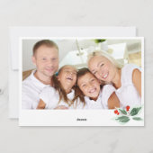 お祭り気分満載のサンタクロースの帽子 クリスマスの写真用グリーティングカード シーズンカード (裏面)