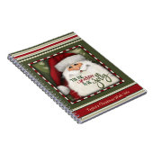 お祭り気分満載のサンタクロース 赤と緑のクリスマス 子供の願いリスト ノートブック (右側)