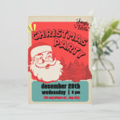 お祭り気分満載のサンタ帽子クリスマスパーティー招待状 招待状 (スタンド正面)
