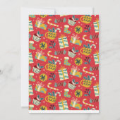 お祭り気分満載のサンタ帽子クリスマスパーティー招待状 招待状 (裏面)