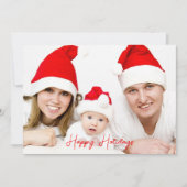 お祭り気分満載のトレンディでハッピーなホリデー写真 新年 シーズンカード (正面)