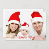 お祭り気分満載のトレンディでハッピーなホリデー写真 新年 シーズンカード (正面/裏面)