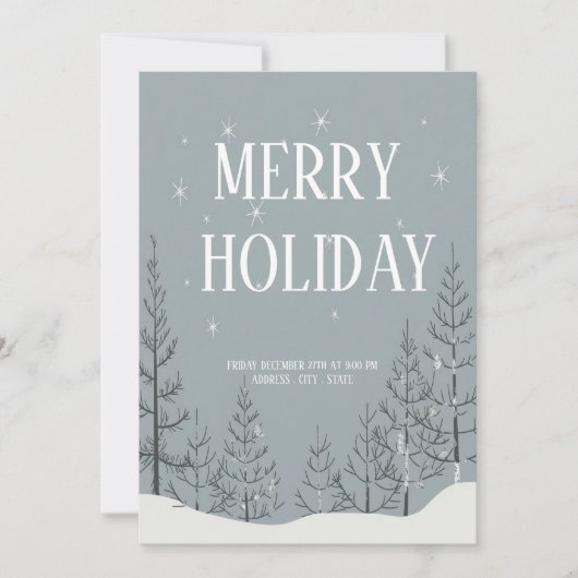 お祭り気分満載のホリデーパーティー招待状 シーズンカード (正面)