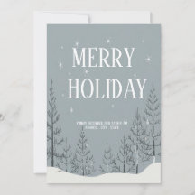 お祭り気分満載のホリデーパーティー招待状