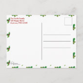 お祭り気分満載のホリデー カリグラフィー | ホリー | 写真 シーズンポストカード (裏面)