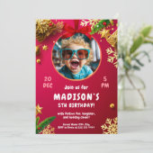 お祭り気分満載の子供の誕生日パーティー 招待状 (スタンド正面)