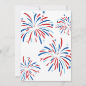 お祭り気分満載の愛国的な花火　7月4日パーティー 招待状 (裏面)