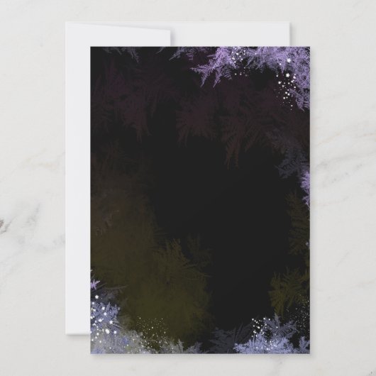 お祭り気分満載の森のイルミネーション結婚記念日パーティー 招待状 (裏面)