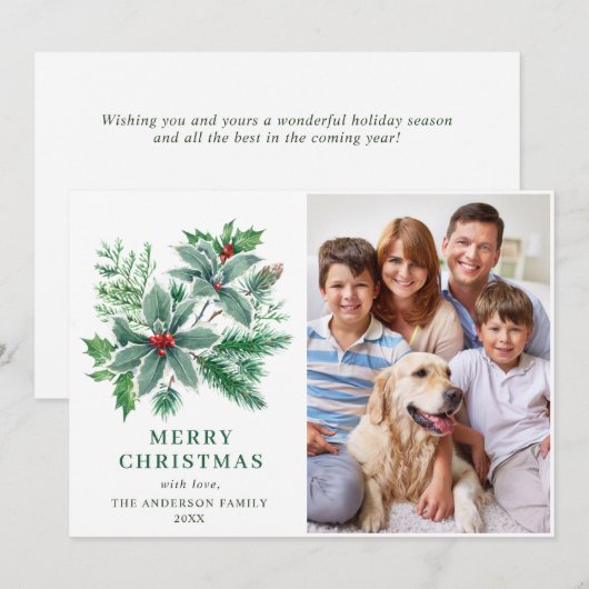 お祭り的なホリーデイの写真クリスマスカード シーズンカード (正面/裏面)