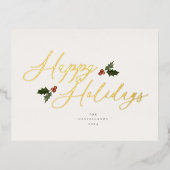 お祭り的なホリーデイカード 箔シーズンポストカード (正面)