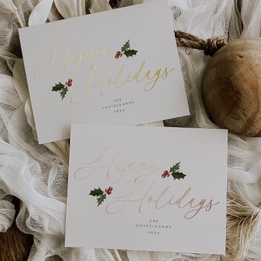 お祭り的なホリーデイカード 箔シーズンポストカード