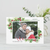 お祭り的なホリーデコレーションのクリスマスカード写真 シーズンカード (スタンド正面)